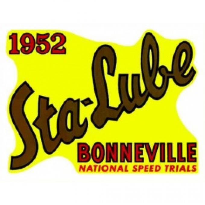 Window Decal, Bonneville Sta-Lube, 1952