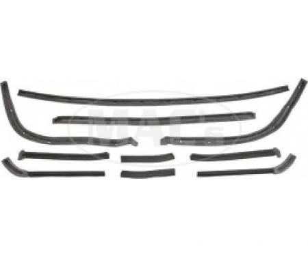Ford Thunderbird Soft Top Complete Seal Kit, 10 Pieces To Seal The Top Completely, 1955-57
