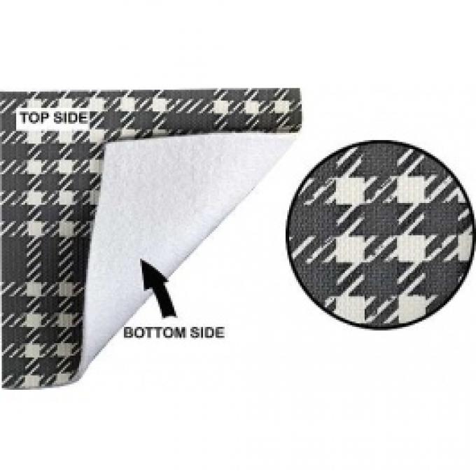 Ford Thunderbird Trunk Mat, Plaid, Fleece Backed Vinyl, Includes Hanging Curtain, 1956