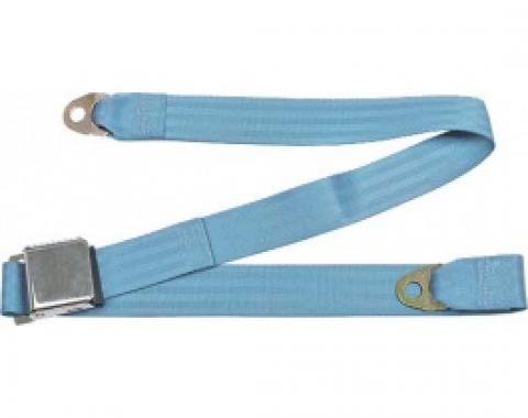 Seatbelt Solutions Ford/Mercury, Rear Universal Lap Belt, 60" with Chrome Lift Latch 1800604005 | Powder Blue