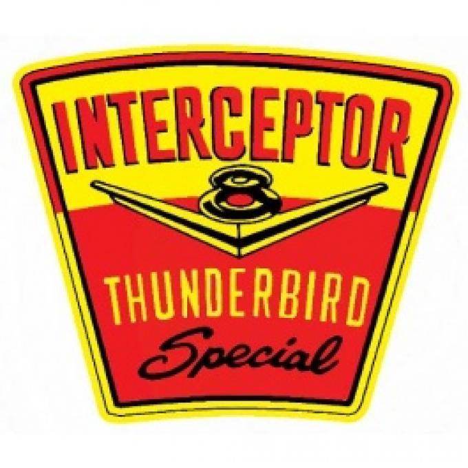 Ford Thunderbird Air Cleaner Decal, Thunderbird Interceptor, 1958