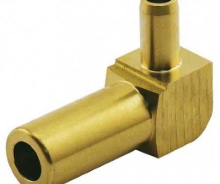 Ford Thunderbird Automatic Choke Control Tube Elbow, Outlet, Brass, 1956-57