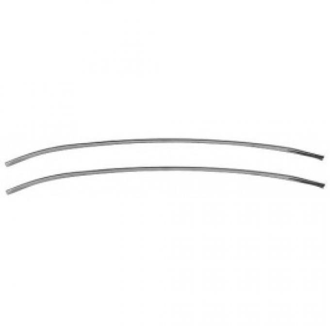 Ford Thunderbird Door Edge Guards, Stainless Steel, 1961-63