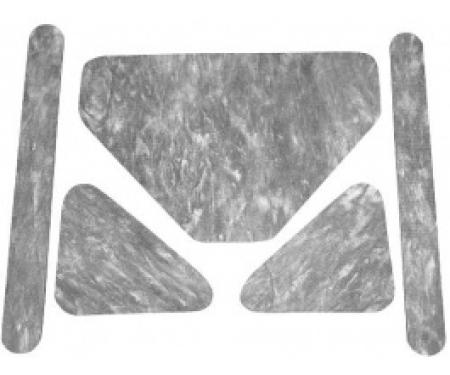 Ford Thunderbird Hood Insulation Pad Set, Die-Cut Fiberglass, 5 Pieces, 1965