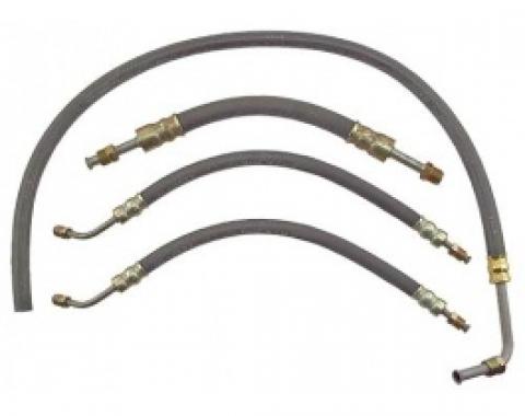 Ford Thunderbird Power Steering Hose Kit, With Male Fitting On The Pressure Line, 1957