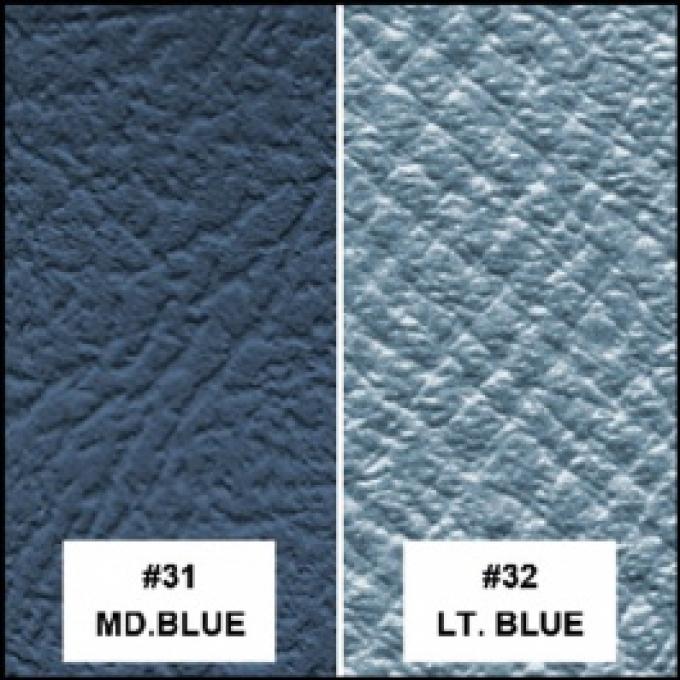 Ford Thunderbird Front Bucket Seat Covers, Vinyl, 2 Tone Blue #31 & #32, Trim Code 52, 1963