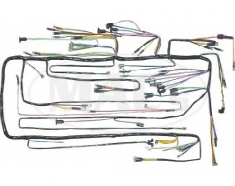 Ford Thunderbird Dash Wiring Harness, PVC Wire, For Cars With Generator & Oil Lights, 1955