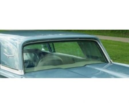 Rear glass, tempered - 58-60 Ford Thunderbird, Hardtop - Green tint