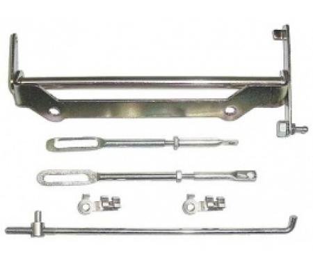 Ford Thunderbird Carburetor Linkage Rod Kit, 4 Pieces, 390 V8 With 3X2 Barrel Carbs, 1962-63