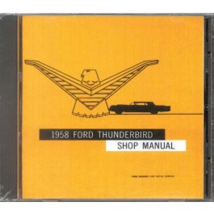 Shop Manual On CD, Thunderbird, Requires Windows To Use, 1958