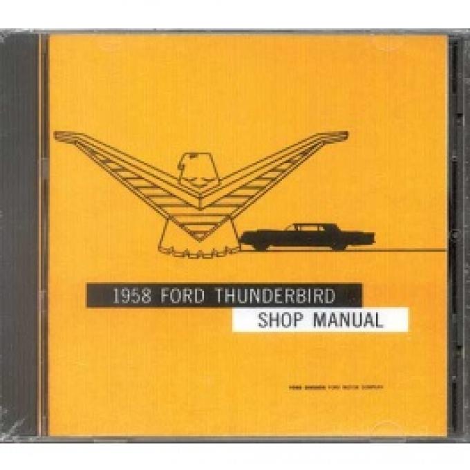 Shop Manual On CD, Thunderbird, Requires Windows To Use, 1958