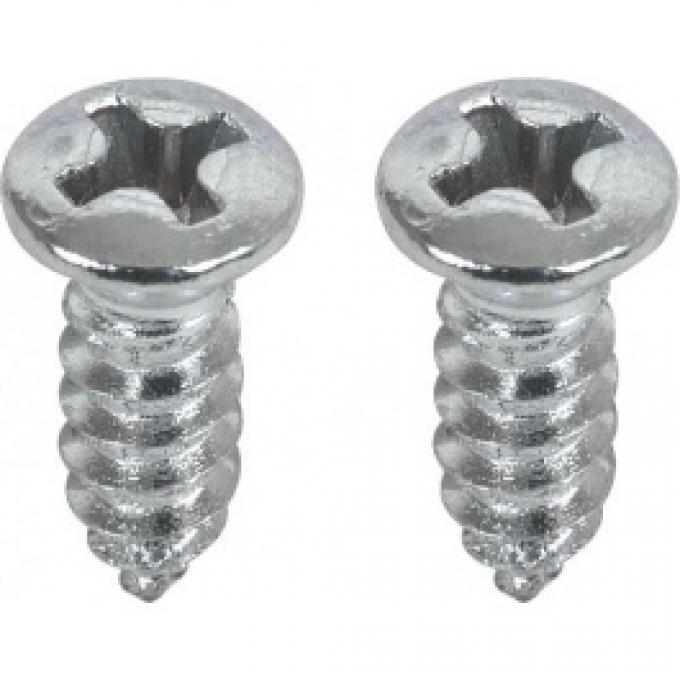 Ford Thunderbird Upper Corner Of Interior Windshield Cap Screw Set, Convertible, 1964-66