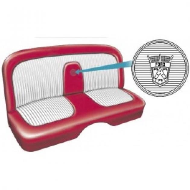 Ford Thunderbird Seat Covers, Fiesta Red With White Inserts, Embossed