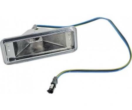 Ford Thunderbird Parking Light Body, Steel, With Correct Wire Pigtail, Black, 1958-60