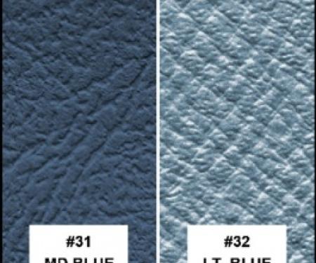 Ford Thunderbird Front Bucket Seat Covers, Vinyl, 2 Tone Blue #31 & #32, Trim Code 52, 1963