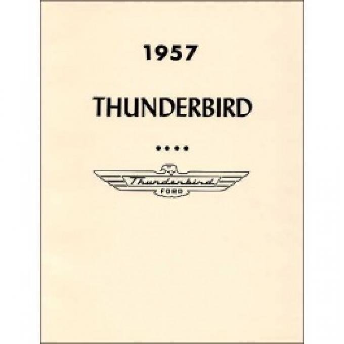 Ford Thunderbird Specifications Manual, 42 Pages, 1957
