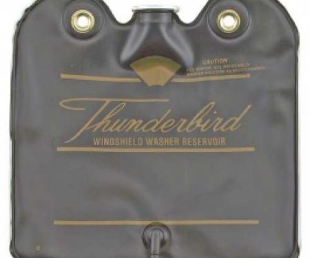 Ford Thunderbird Windshield Washer Bag, Black With Gold Letters, With Screw On Cap, 1964-65