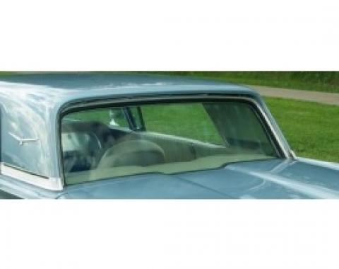 Rear glass, tempered - 58-60 Ford Thunderbird, Hardtop - Green tint