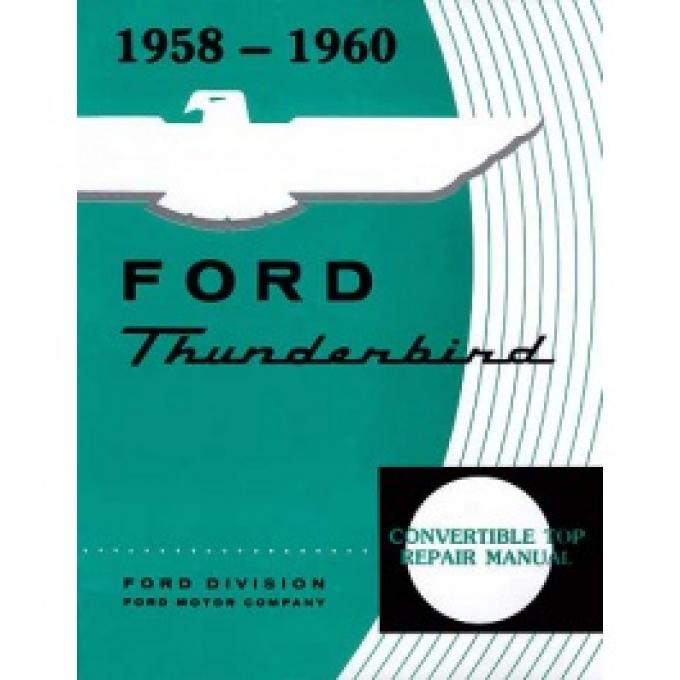 1958 1960 -60 Convertible Top Repair & Adjustment Manual, 30 Pages