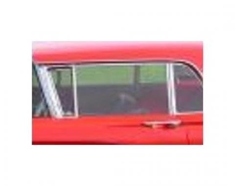 Door glass - 58-60 Ford Thunderbird - Light grey, light smoke