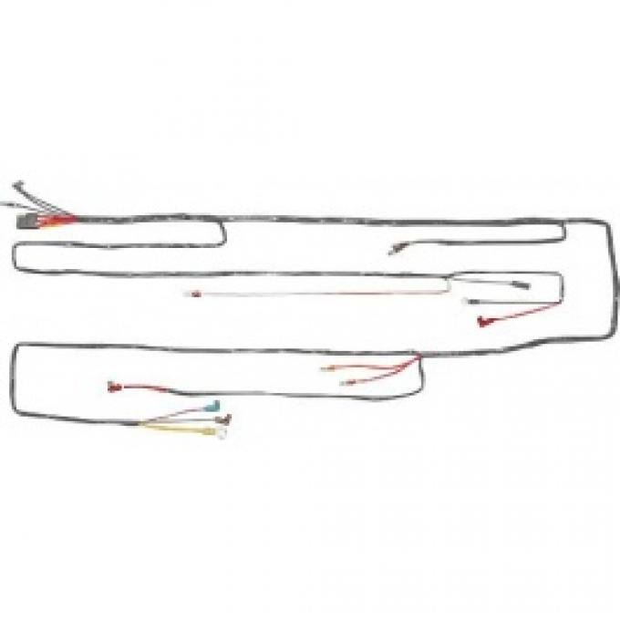 Ford Thunderbird Dash To Engine Gauge Feed, 17 Terminals, With Air Conditioner, 1958-59