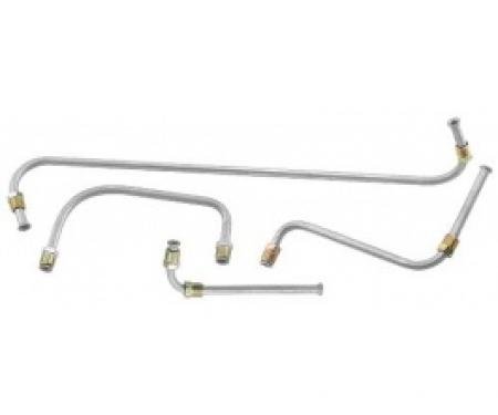 Ford Thunderbird Fuel Line, Fuel Pump To Carburetor, 4 Pieces, E-code 312 V8 With Two 4 Barrel Carburetors, 1957