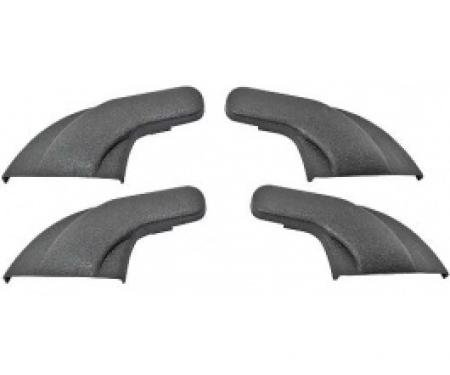 Ford Thunderbird Seat Hinge Cover Set, 4 Pieces, Black Plastic, 1958-60