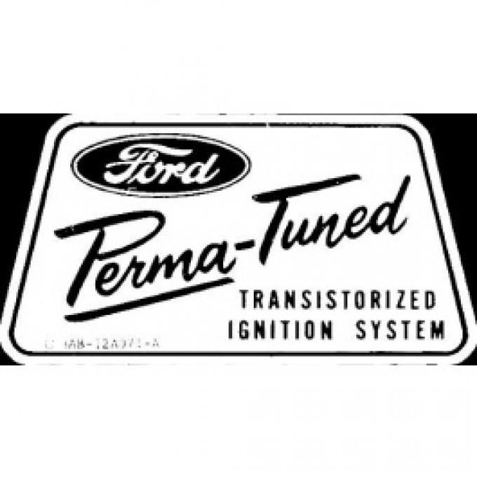 Ford Thunderbird Transistorized Ignition Cover Decal, 1964-66