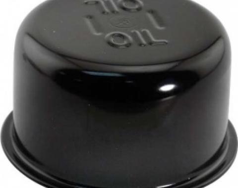 Ford Thunderbird Oil Filler Breather Cap, Push-On Type, Gloss Black With Correct Logo, 1957