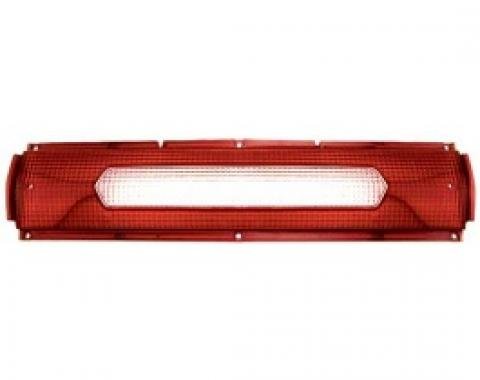 Ford Thunderbird Tail Light Lens, Center With Back-Up Lens, Red And Clear Plastic, 1966
