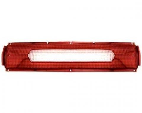 Ford Thunderbird Tail Light Lens, Center With Back-Up Lens, Red And Clear Plastic, 1966