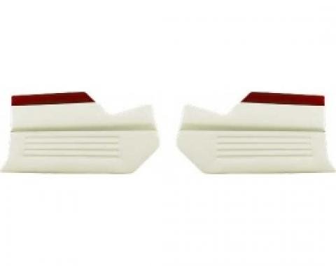 Ford Thunderbird Interior Kick Panels, Red And White, Coupe, 1960