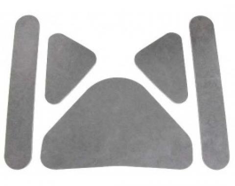 Ford Thunderbird Hood Insulation Pad Set, Die-Cut Fiberglass, 5 Pieces, 1961-63