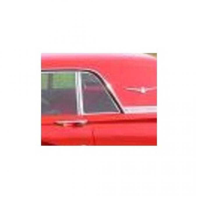 Quarter glass - 58-60 Ford Thunderbird - Light grey, light smoke