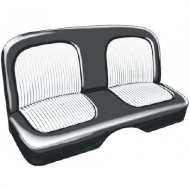 Ford Thunderbird Seat Covers, Black With White Inserts, 1955