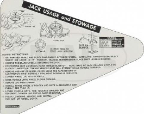 Jack Usage and Stowage, 1977 Thunderbird