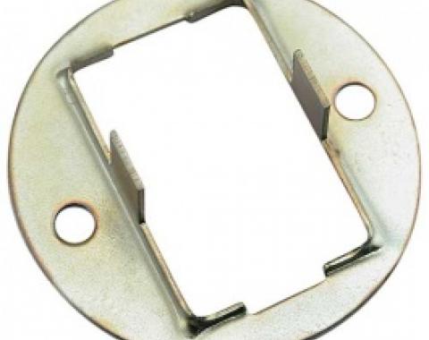 Ford Thunderbird Power Window Switch Backing Plate, Right, Cadmium Plated, For Single Switch, 1955-57