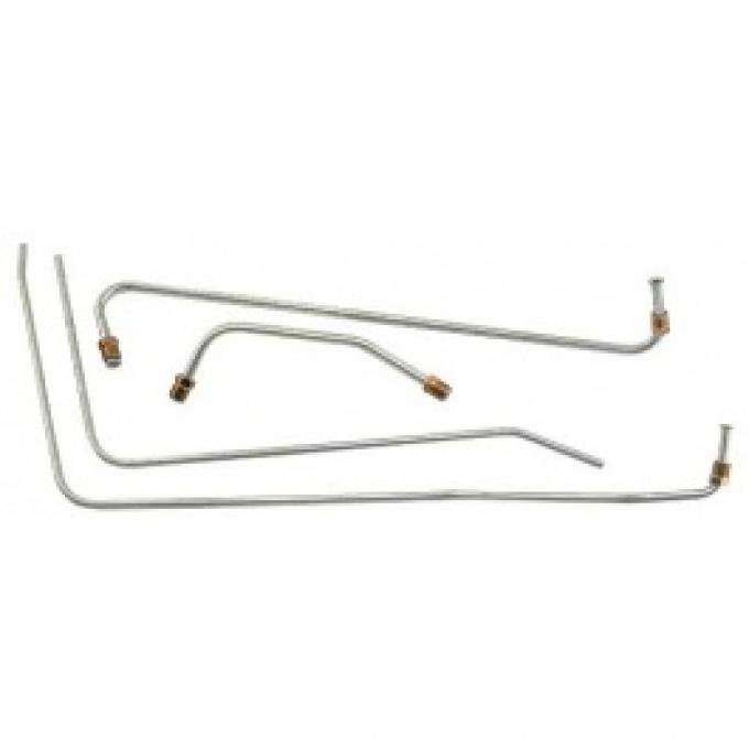 Ford Thunderbird Fuel & Vacuum Line Set, 4 Piece Set, Stainless Steel, Except E Code 312 With Dual 4 Bbl Carbs Or F Code Supercharged 312, 1957