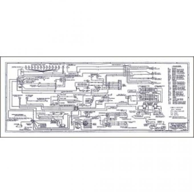 Ford Thunderbird Wiring Diagram, Large 34 x 14 Foldout, 1957