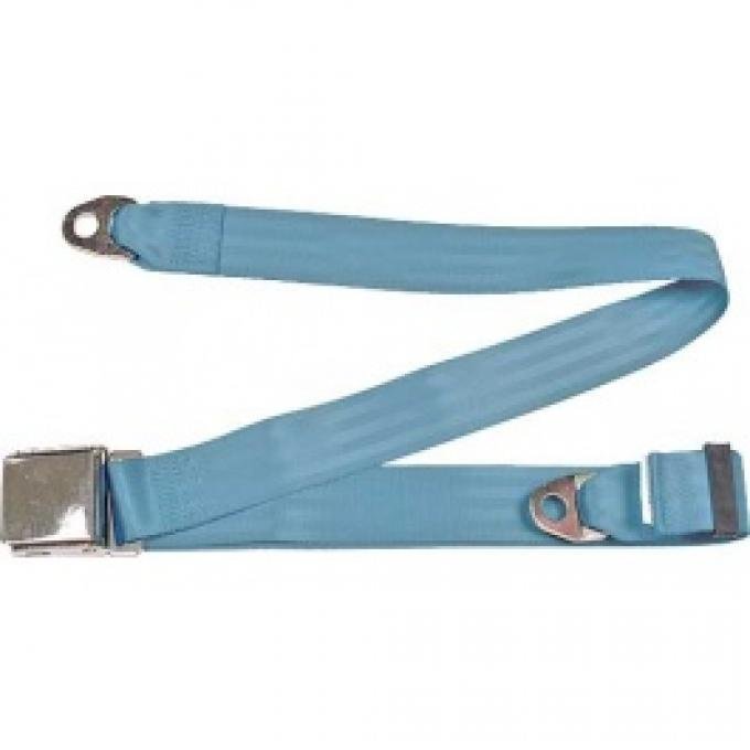 Seatbelt Solutions 1949-1979 Ford | Mercury, Lap Belt, 74" with Chrome Lift Latch 1800744005 | Powder Blue