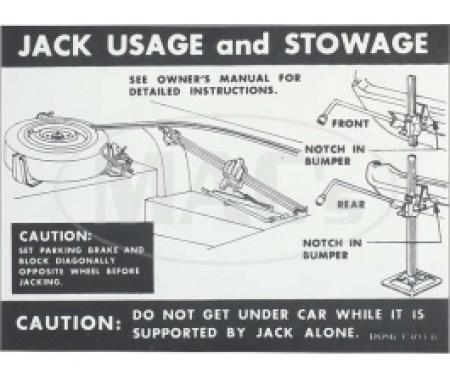 1970 Thunderbird Jacking Instructions