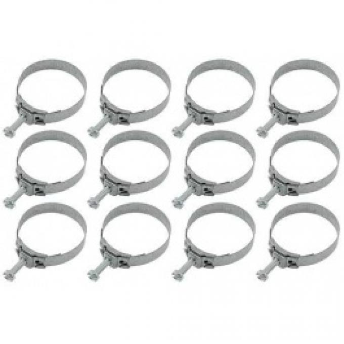 Ford Thunderbird Heater Hose Clamp Set, Tower Type, 12 Pieces, 1962-66