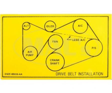 302 Drive Belt, 1979 Thunderbird