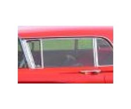 Door glass - 58-60 Ford Thunderbird - Light grey, light smoke