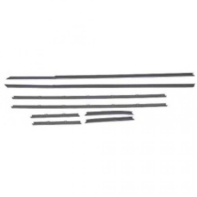 Ford Thunderbird Belt Weatherstrip Kit, 8 Pieces, Coupe Except '66 Body Styles 63C & 63D, 1964-66