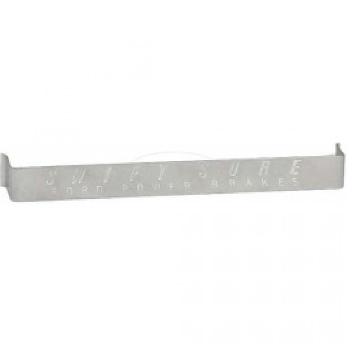 Ford Thunderbird Brake Pedal Pad, Stainless Steel Band, With Swift Sure Script, 1955-58