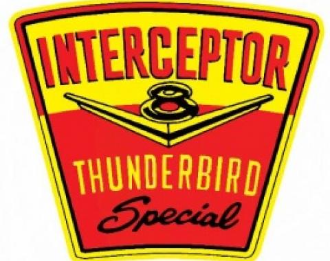 Ford Thunderbird Air Cleaner Decal, Thunderbird Interceptor, 1958