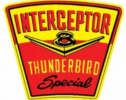 Ford Thunderbird Air Cleaner Decal, Thunderbird Interceptor, 1958