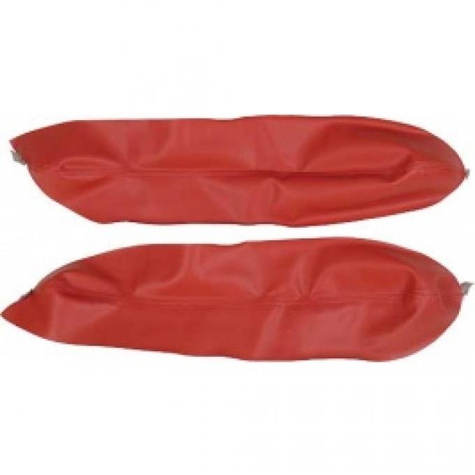 Ford Thunderbird Armrest Covers, Fiesta Red #LB31, 1956