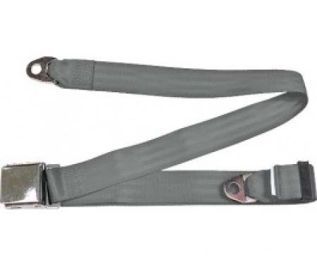 Seatbelt Solutions 1949-1979 Ford | Mercury Lap Belt, 74" with Chrome Lift Latch 1800746005 | Gray